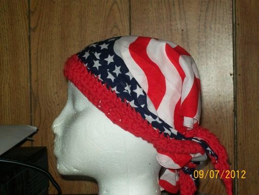 Custom Made Crocheted Brim Bandana