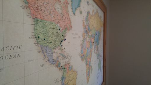 Custom Made Corkboard World Map