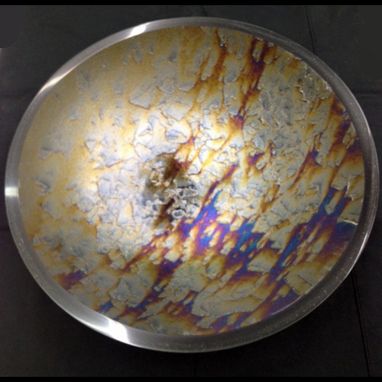 Custom Made Residential Glass Vessel Sink - Metallic Gass