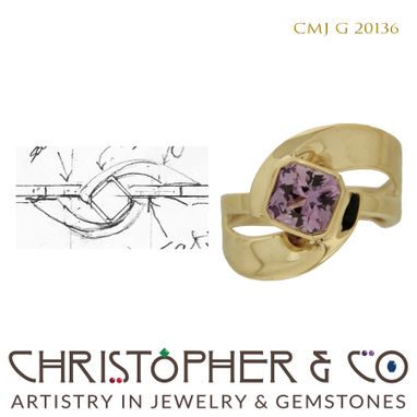 Custom Made Yellow Gold And Sapphire Engagement Ring By Christopher M. Jupp