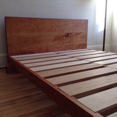 Custom Made Solid Cherry Bed - Hand Cut Joinery