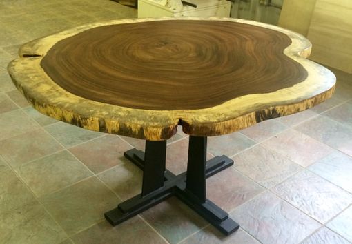 Handmade Guanacaste Slab Round Dining Table By Ing Rock Guanacaste Slab Round Dining Table