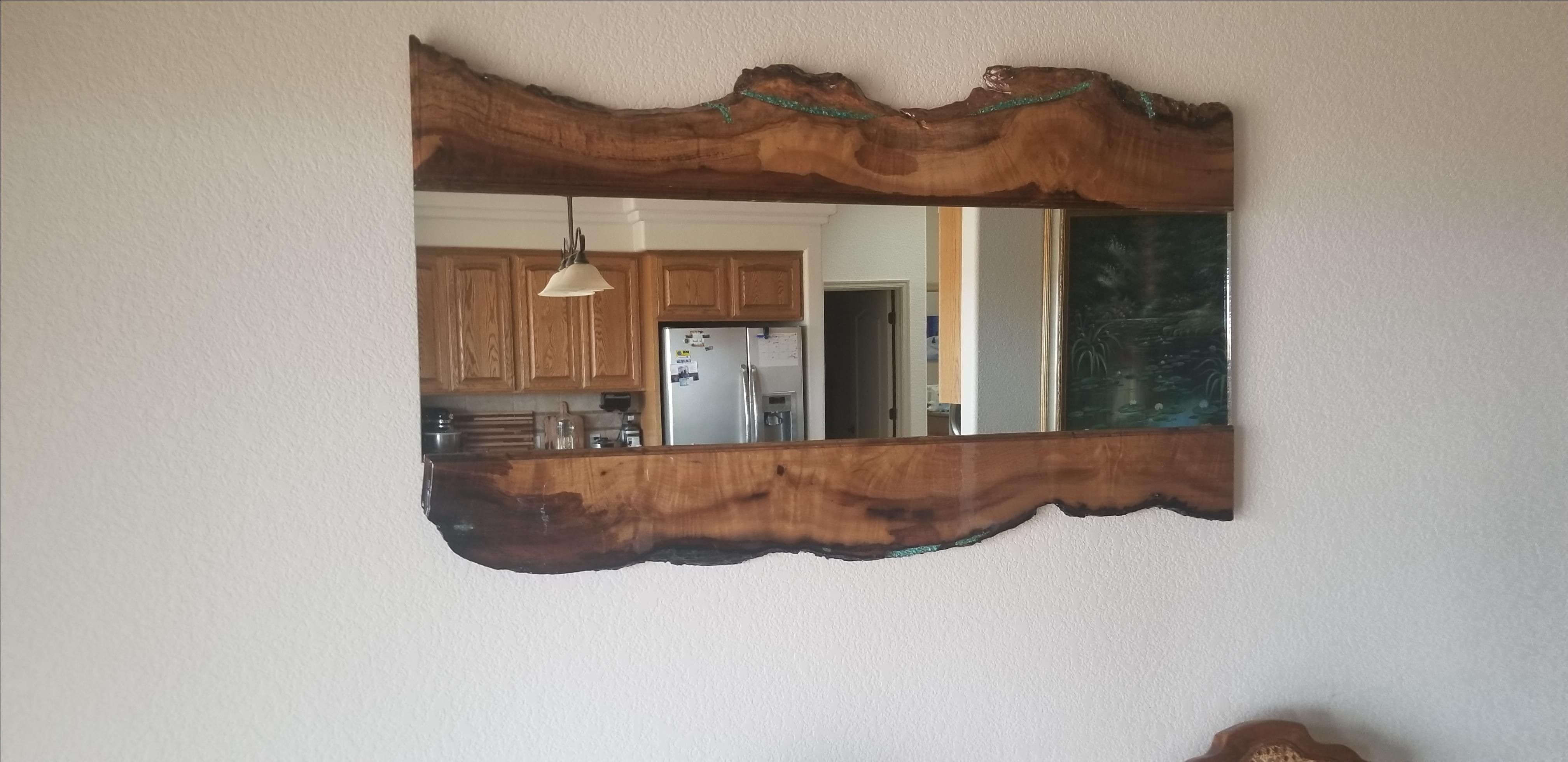 Handmade Live Edge Mirror by Woodworking