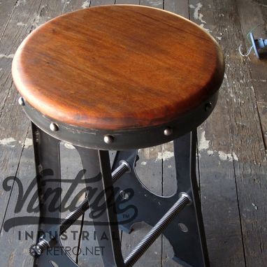 Custom Made Vintage Industrial A Frame Bar Stool/Drafting Chair (Set Of 4)