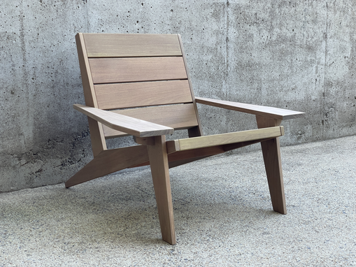 Custom Made Modern Teak Adirondack Outdoor Lounge Chair - Modarondack