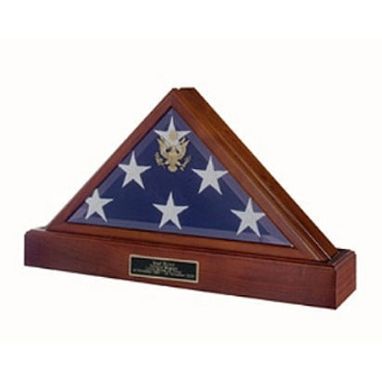 Custom Made Eternity Flag Case Urn, Flag And Urn Display Case