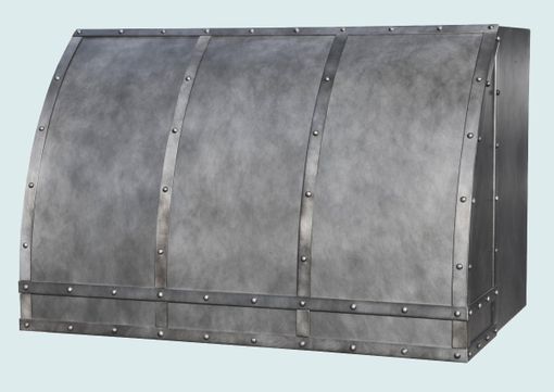 Custom Made Steel Range Hood With Zinc Straps