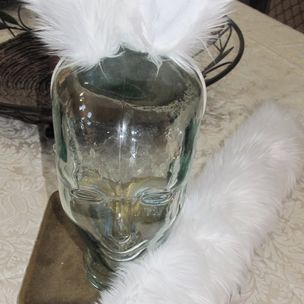 Cosplay Alaskan Husky white black tips luxury shag fur ears /& tails in 2 sizes