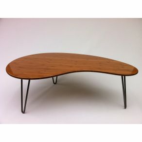 Custom Coffee Tables Handmade Wood Custommade Coffee Or Tail Table Kidney Bean Shaped Atomic Eames Era Boomerang Design Mcm Inspired