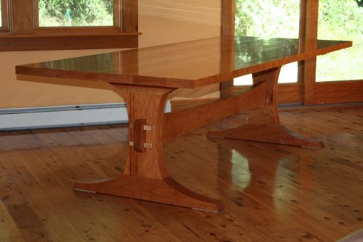 Custom Made Trestle Table And Chairs