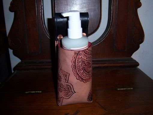 Custom Made Massage Lotion Holster W/ Leather Belt And Buckle And Custom Ohm Symbol