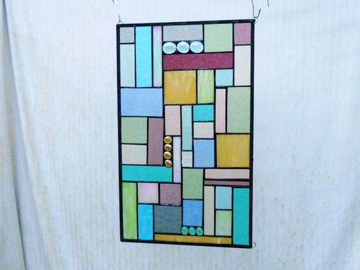 Custom Made Stained Glass Panel Patchwork Quilt Window Valance Stained Glass Quilt