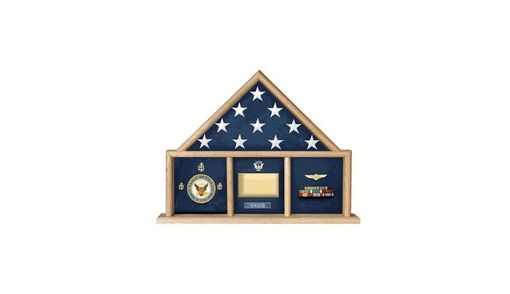 Custom Made Oak 5 X 9.5 Army Flag Memorial Case