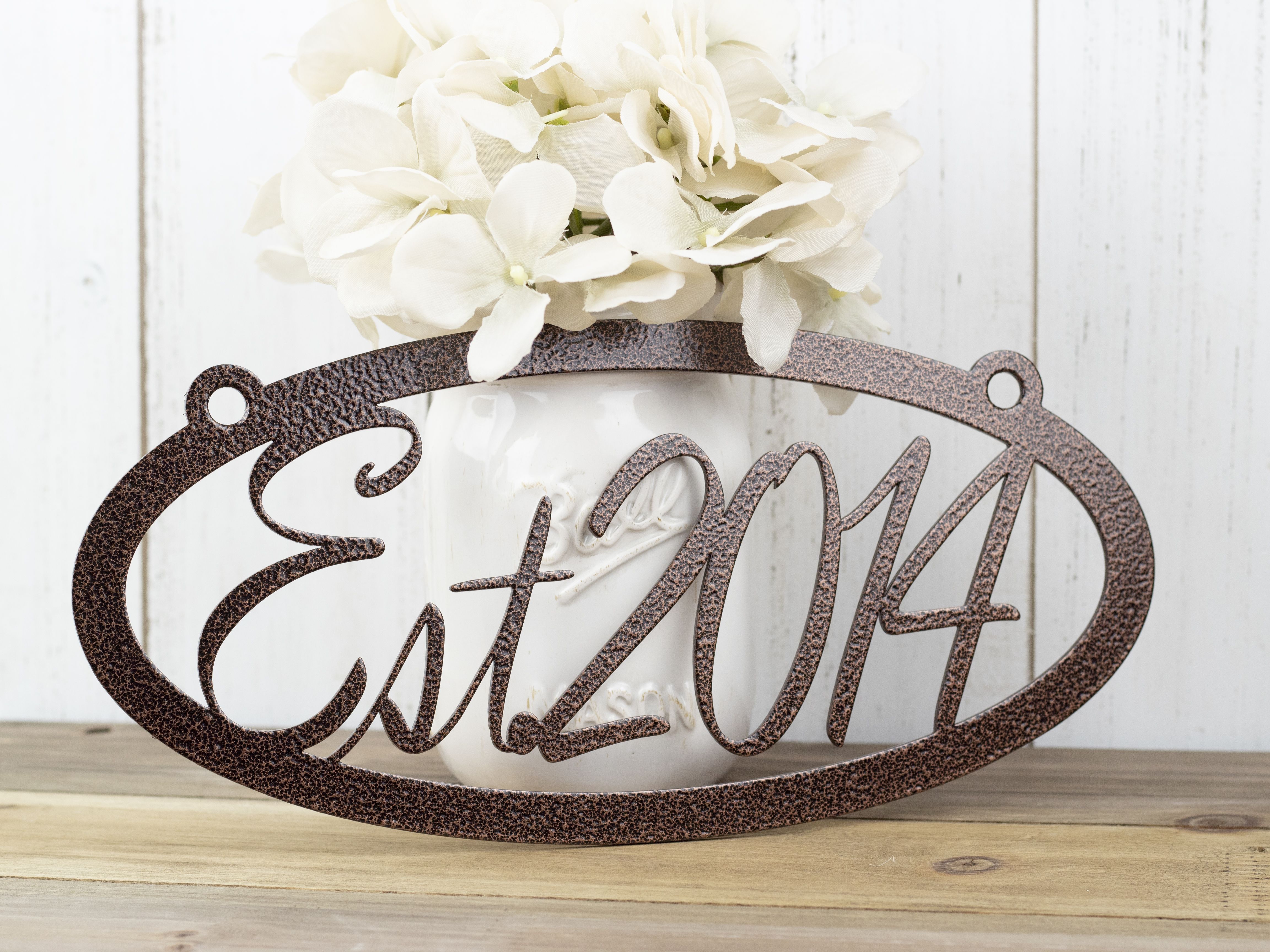 Buy Custom Made Metal Laser Cut Sign Home Established Sign Outdoor