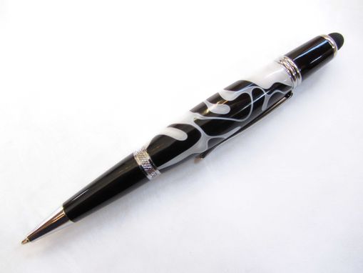 Custom Made Acrylic Writing Pen_Wall Street Ll Style_Chrome Twist Pen_Touch Screen Stylus