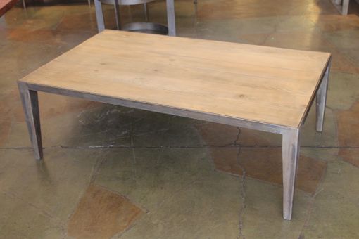 Custom Made Metal Taper Leg Reclaimed Fir Coffee Table (Floor Model)