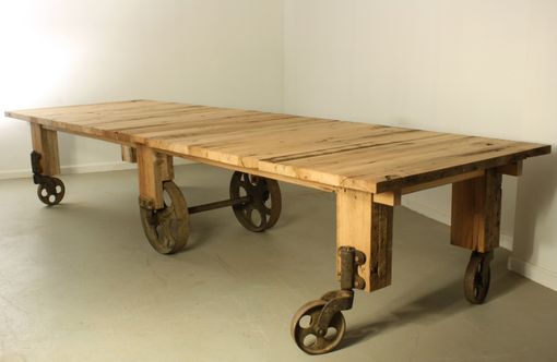 Custom Made Industrial Cart Dining Table