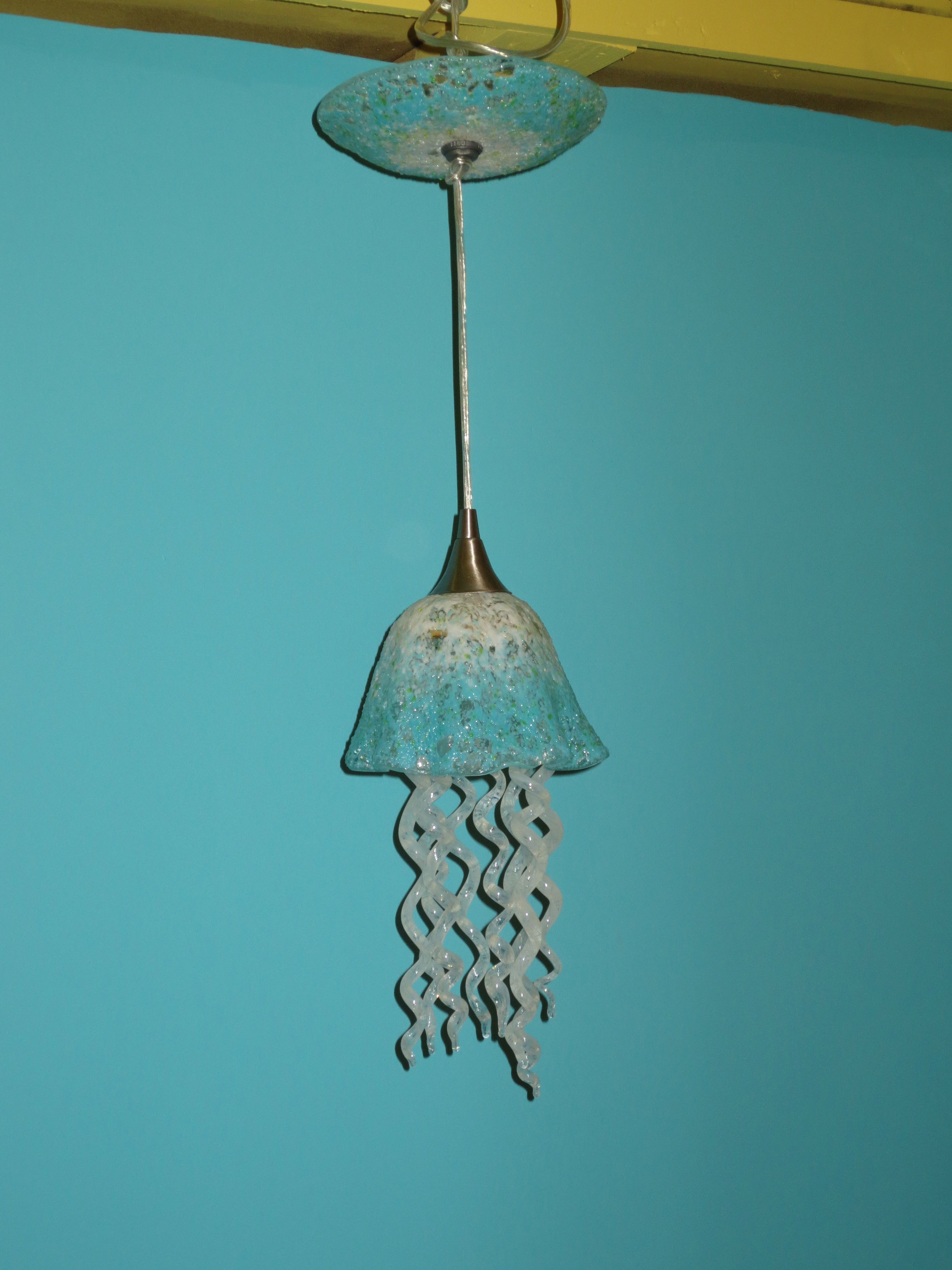 Buy Custom Jellyfish Pendant Light Turquoise White Jellyfish Blown