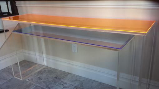Custom Made Console Table - Double Layer With Color Overlay - Handcrafted , Custom Sizing Welcome