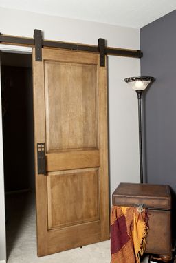 Custom Made Interior Barn Door Hardware: Flat Track Installation