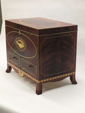 Custom Made Reproduction Inlaid Federal Tea Caddy, C1810
