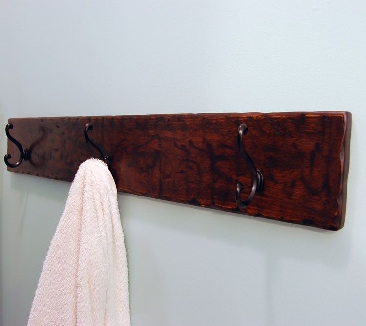 Hand Crafted Wood Coat/Towel Rack Espresso by Subterranean Woodworks