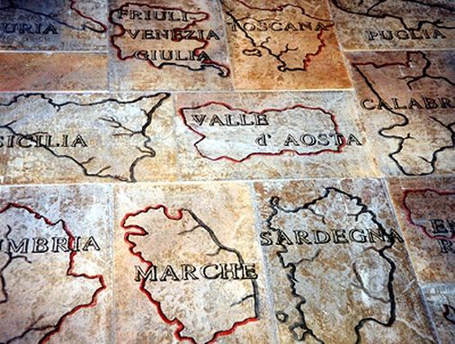 Custom Made 21 Regions Of Italy - Floor Tiles