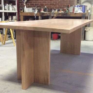 Custom Made Modern Dining, Tiger Maple, 8 Feet Long, Ready To Deliver