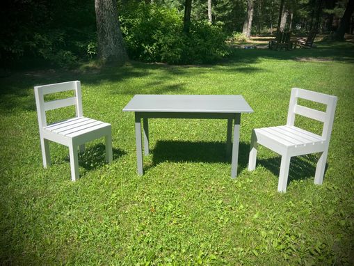Custom Made Children's Parson Table And Chairs