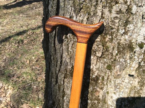 Custom Made Exotic Zebrawood And Jatobawood Walking Cane