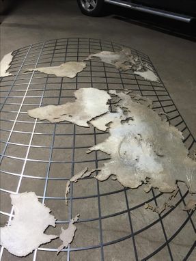 Custom Made Huge Metal World Map Atlas Style Cutout