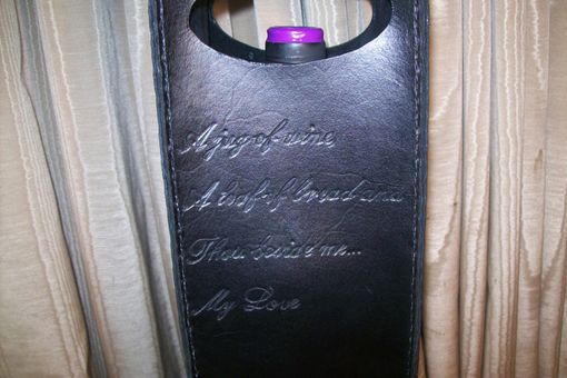 Custom Made Custom Leather Wine Bag