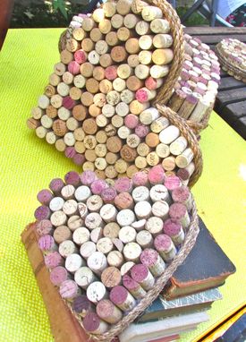 Custom Made Heart Shaped Cork/Pin Boards Using Recycled Wine Corks