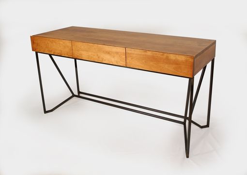 Custom Made Modern Industrial 3 Drawer Desk