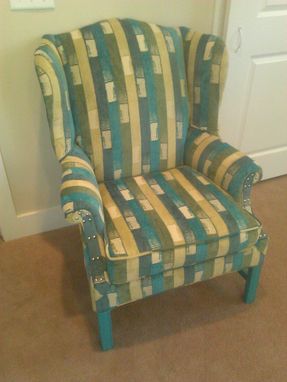 Custom Made Reupholstered Wing Chair