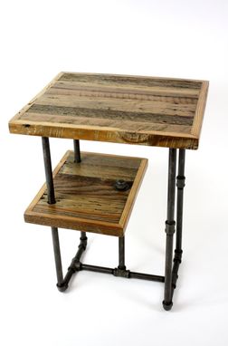 Custom Made 'Galvy' Industrial Side Tables // Reclaimed Wood Nightstands