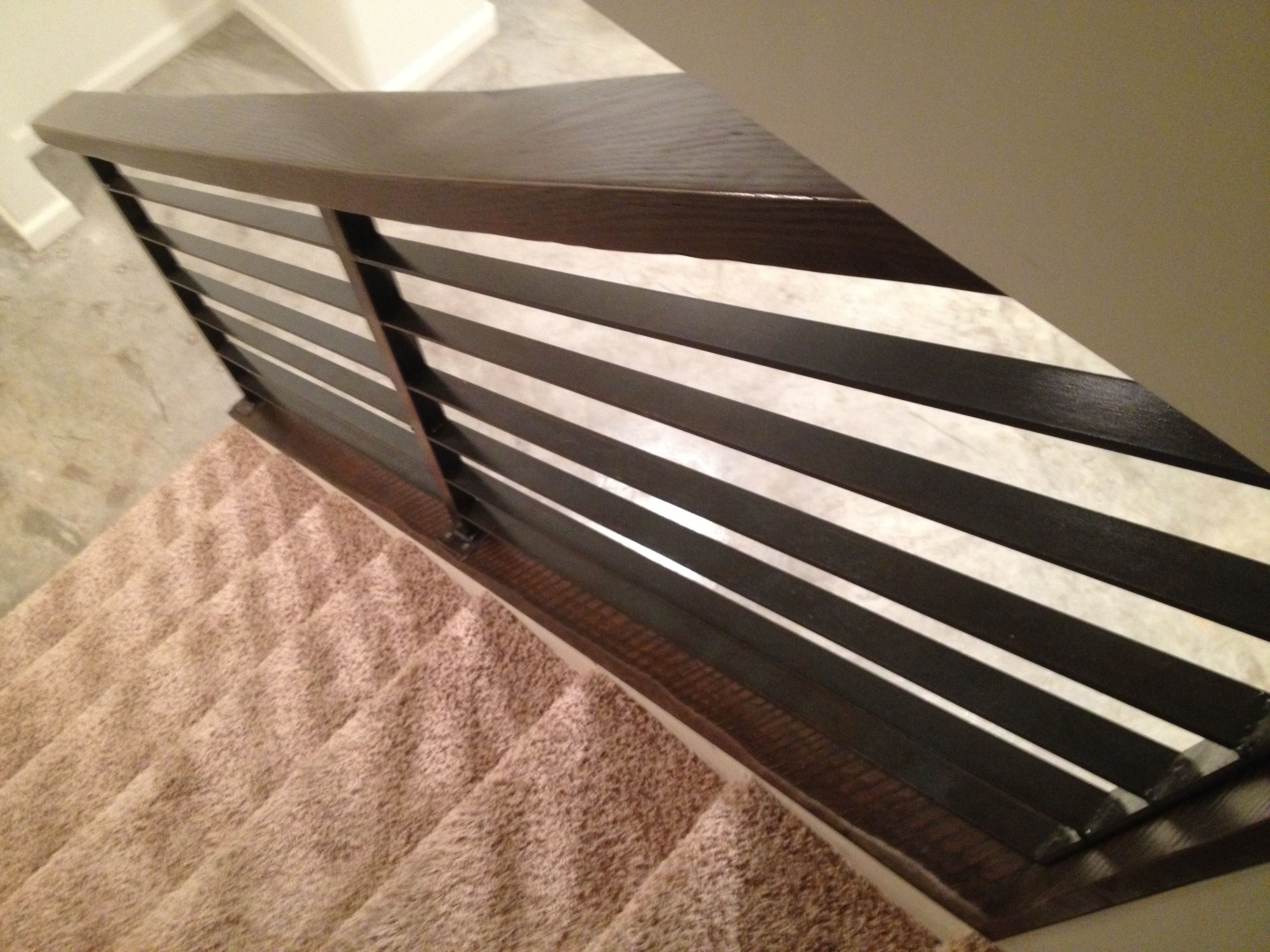 Custom Made Horizontal Slat Railing by Wacoavenue Fabrication