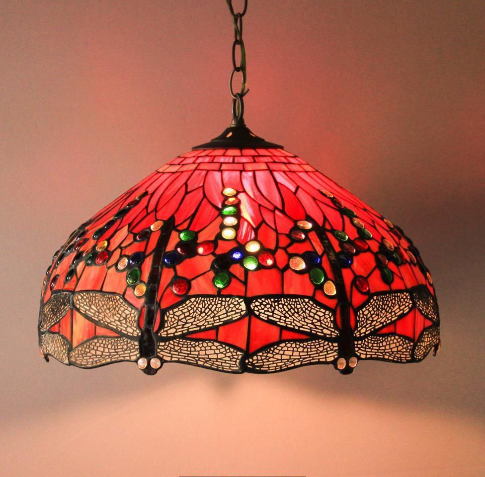 Buy A Custom 19 Dragonfly Tiffany Style Stained Glass Lamp Shade