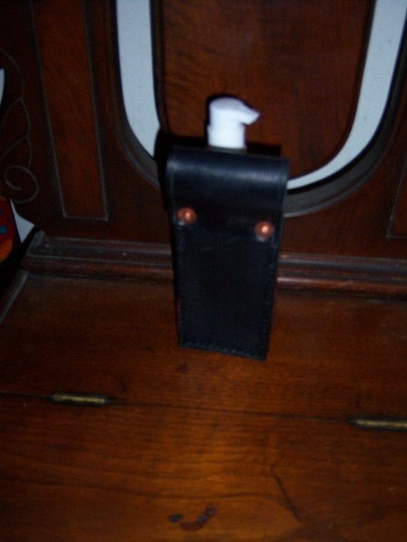 Hand Crafted Massage Lotion Holster W/ Leather Belt And Buckle by