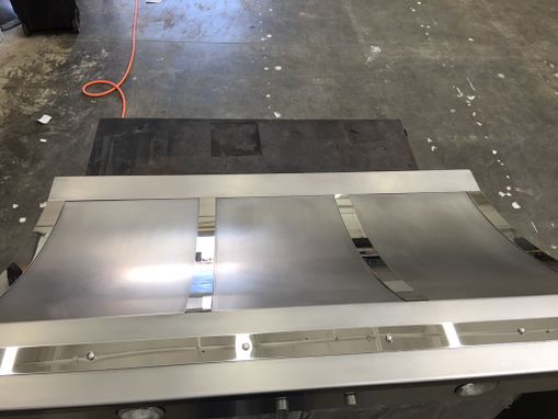 Custom Made #43 Non- Directional Stainless Steel Hood With Enunciated Stainless Straps