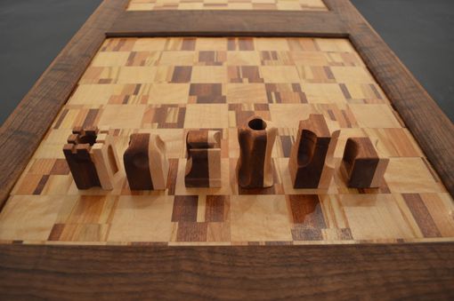 Custom Made Coffee Table Featuring A Double Chess Board