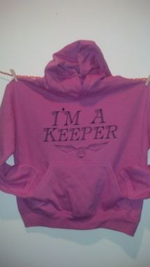 Custom Made Sale Harry Potter Inspired I'M A Keeper And Golden Snitch Hoodie, Kid's Medium (10-12)