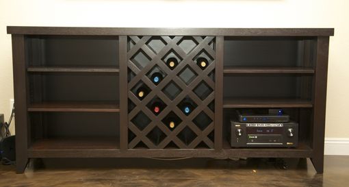 Custom Made Media Center With Wine Rack