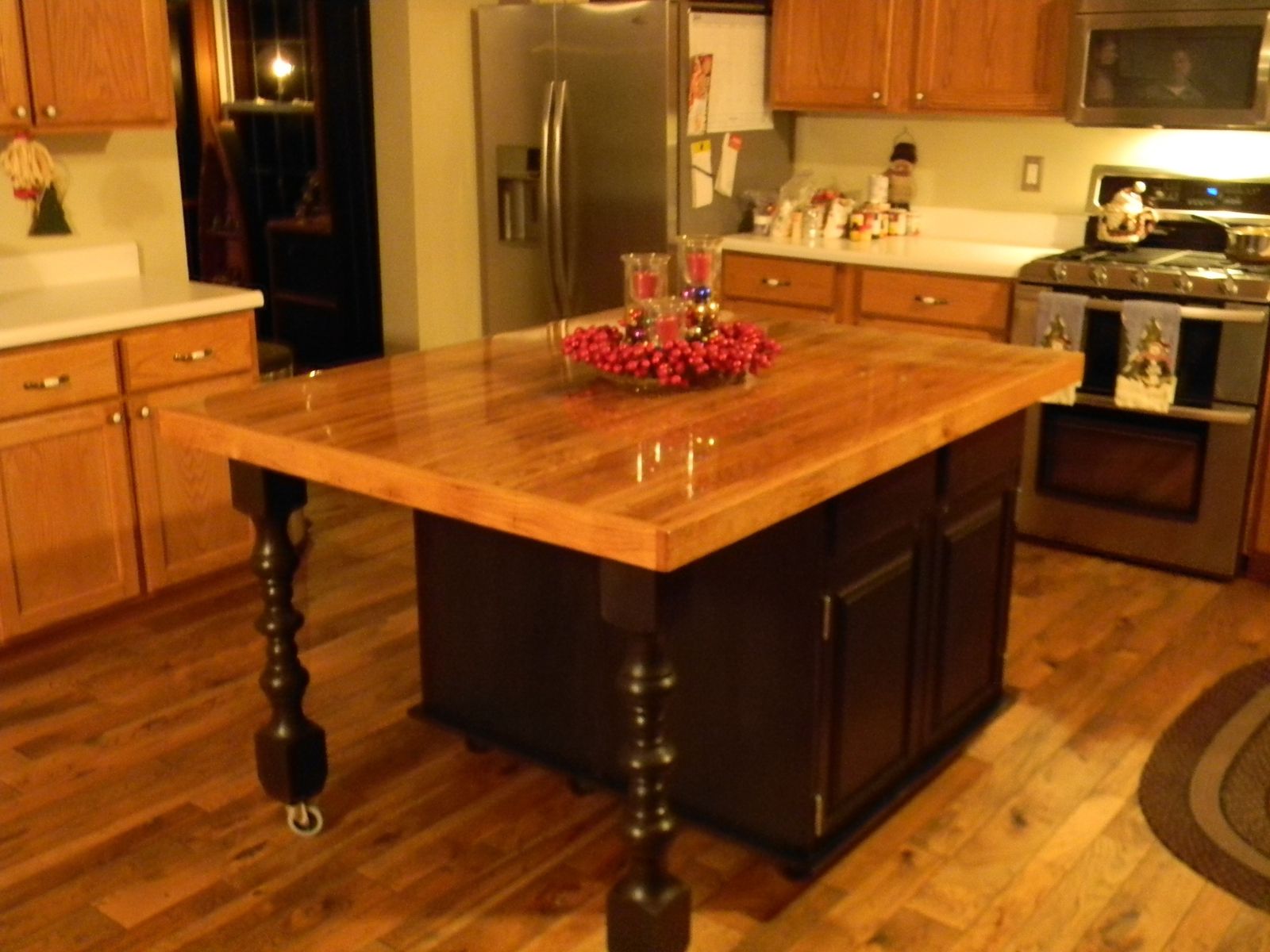 Hand Crafted Rustic Barn Wood Kitchen Island By Black Swamp