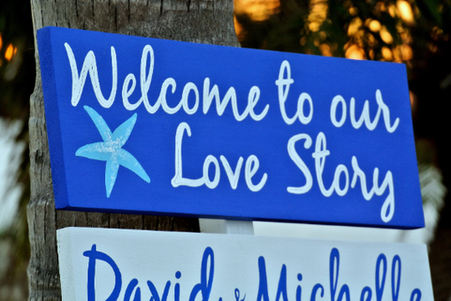 Custom Made Welcome To Our Love Story Wedding Sign