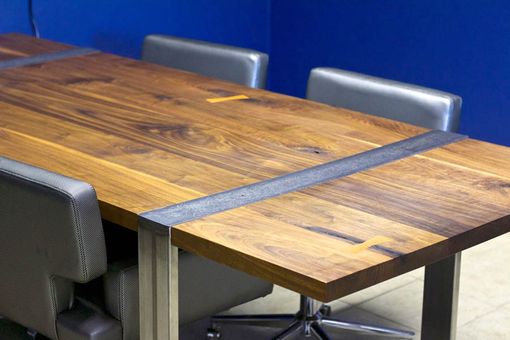 Custom Made Industrial Walnut Conference Table