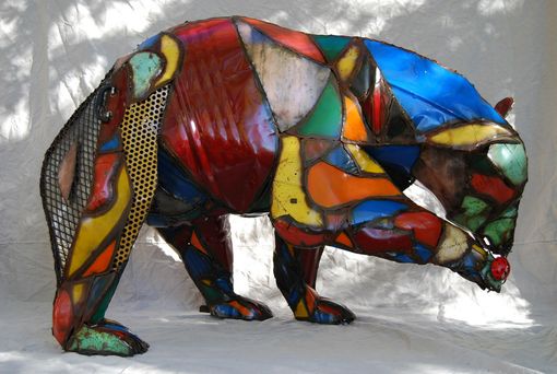 Custom Made Found Object Bear Sculpture