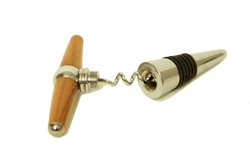 Custom Made T-Handle Corkscrew/ Bottle Stopper Combo Cherry