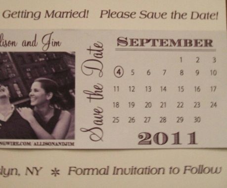 Custom Made Custom 100 Save The Dates With Image And Calendar Marked With Your Big Day Deposit Only