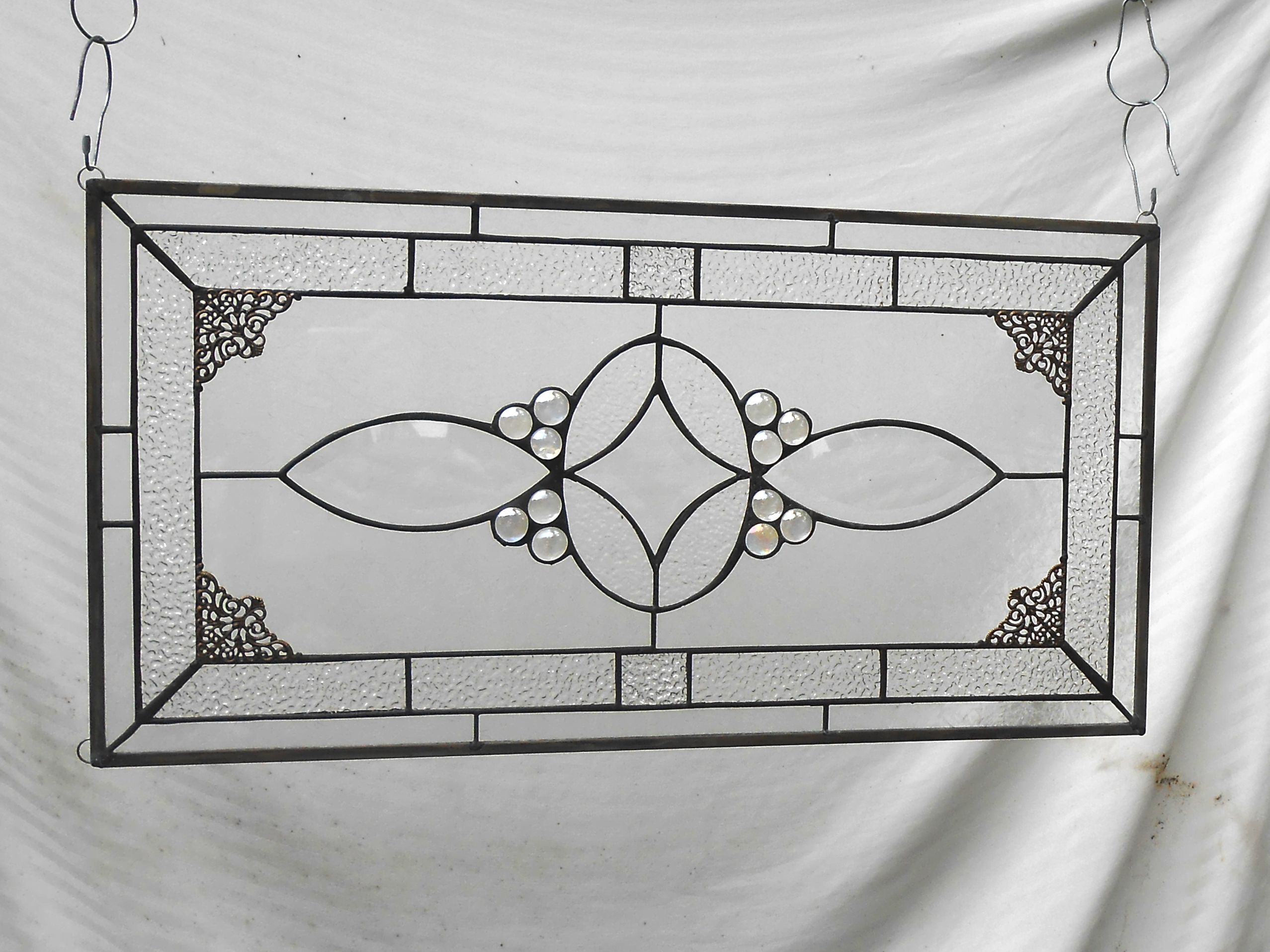 Buy Custom Made Stained Glass Transom Window, Glass Window Valance
